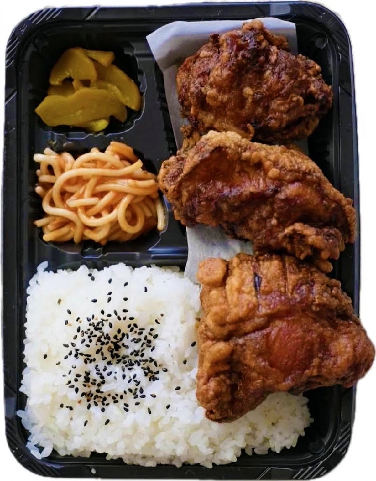 唐揚げ弁当の実物写真